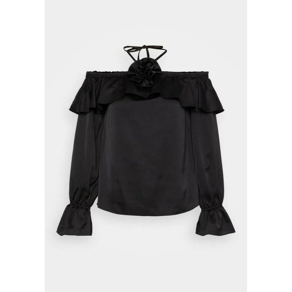 NWT MARCIANO BY GUESS DIXIE - Blouse - jet black Size 6 Retail $150 - Picture 2 of 12